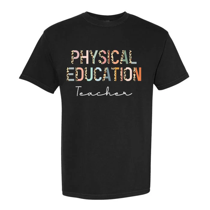 Leopard Pe Teacher Back to School Physical Education Teacher Garment-Dyed Heavyweight T-Shirt