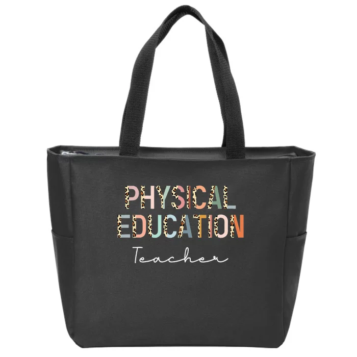 Leopard Pe Teacher Back to School Physical Education Teacher Zip Tote Bag