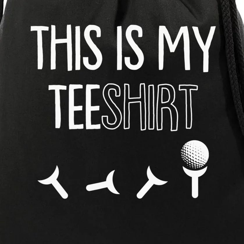 Let's Par Tee Golf Player Golfer Dad Papa Funny Drawstring Bag