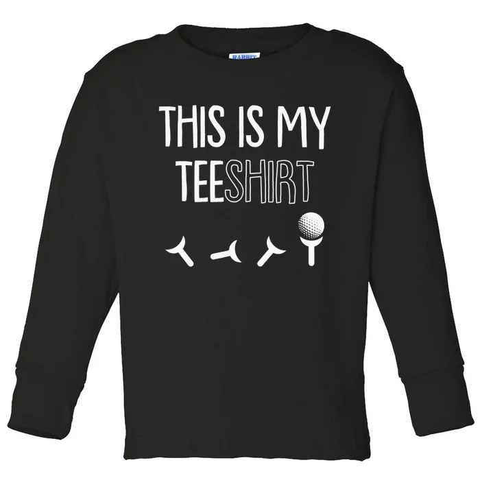 Let's Par Tee Golf Player Golfer Dad Papa Funny Toddler Long Sleeve Shirt