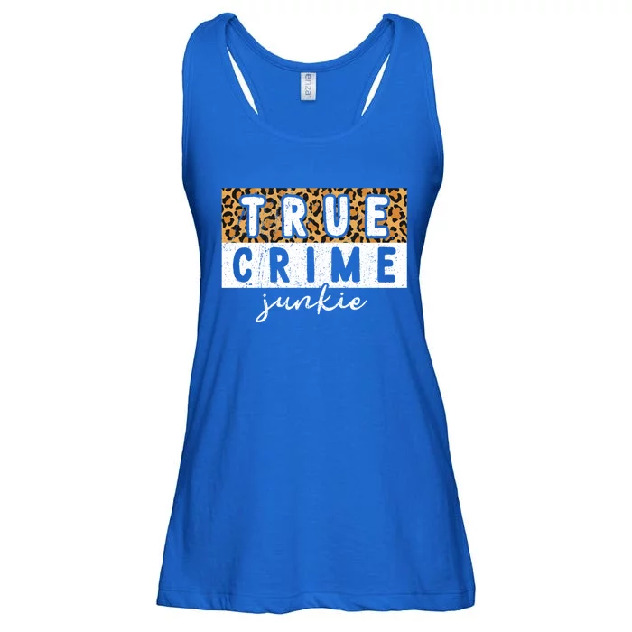 Leopard Print True Crime Podcast Junkie Lover Cute Gift Ladies Essential Flowy Tank