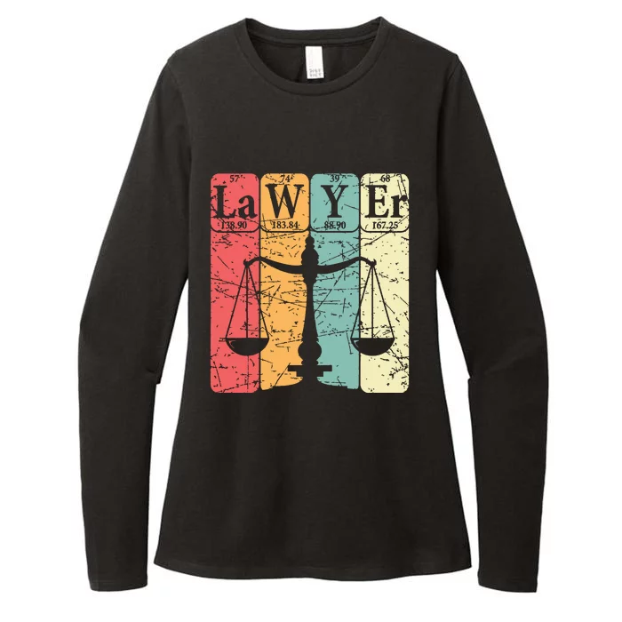 Lawyer Periodic Table Elements Nerd Lawyer Vintage Womens CVC Long Sleeve Shirt