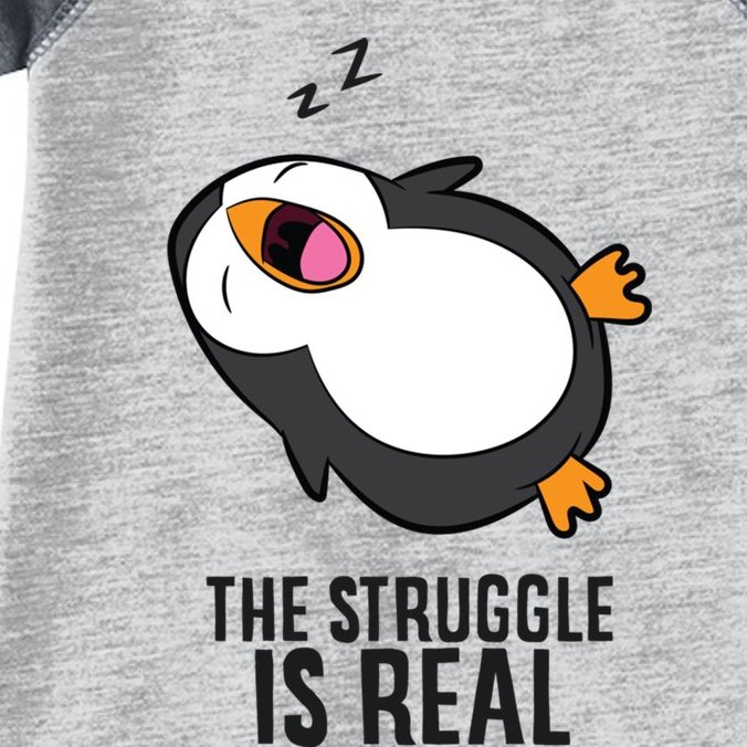 Lazy Penguin The Struggle Is Real Gift Infant Baby Jersey Bodysuit