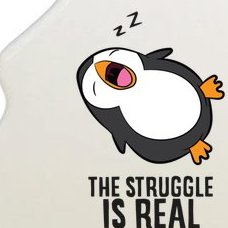 Lazy Penguin The Struggle Is Real Gift Tree Ornament