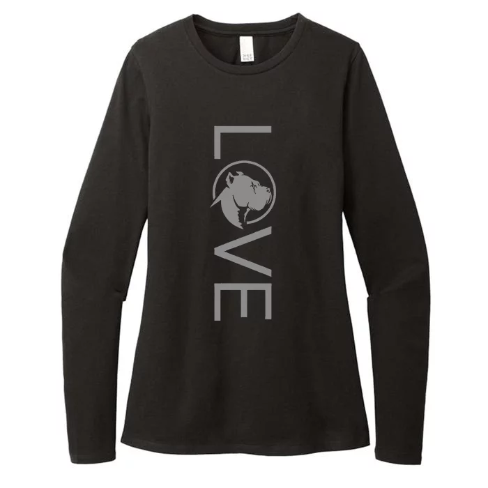 Love Pitbull Terrier Dog Apparel Pitbull Womens CVC Long Sleeve Shirt