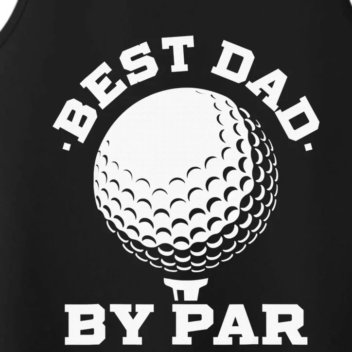 Let's Par Tee Golf Player Golfer Dad Papa Funny Performance Tank