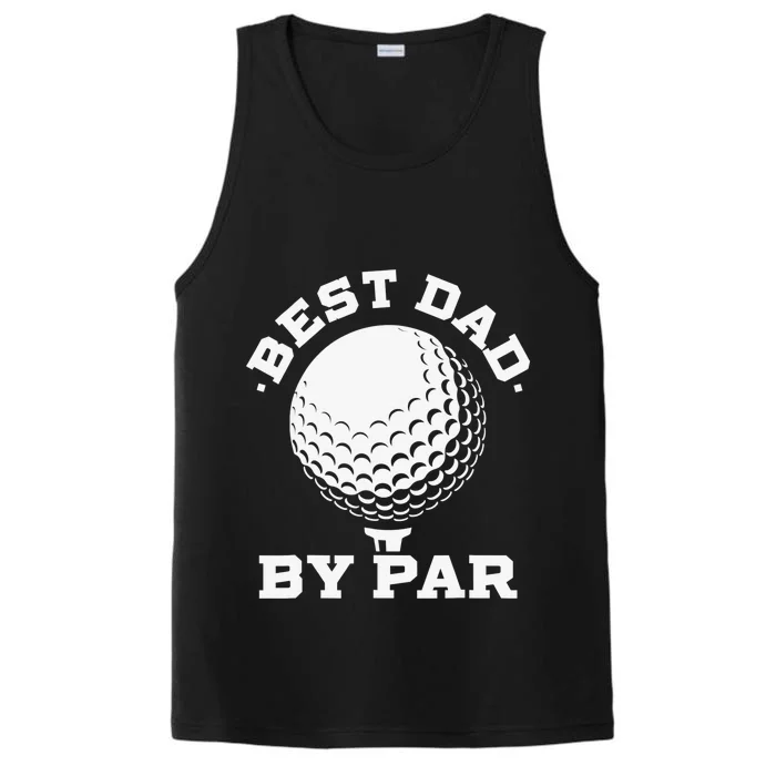 Let's Par Tee Golf Player Golfer Dad Papa Funny Performance Tank