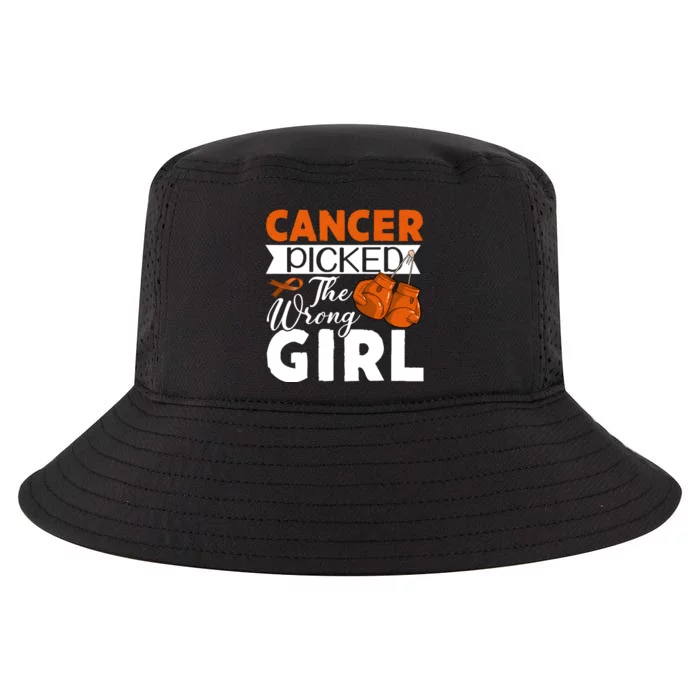 Leukemia Picked The Wrong Girl Cool Comfort Performance Bucket Hat