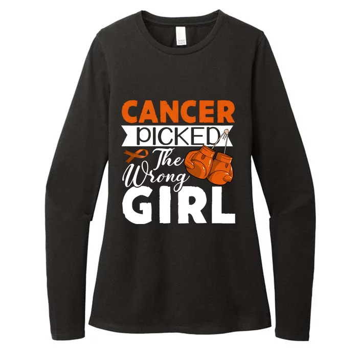 Leukemia Picked The Wrong Girl Womens CVC Long Sleeve Shirt