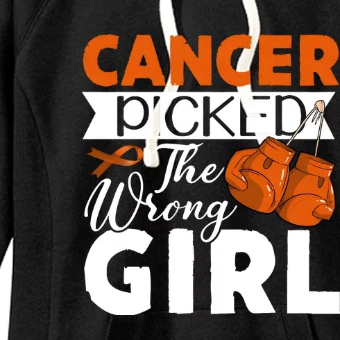 Leukemia Picked The Wrong Girl Women's Fleece Hoodie