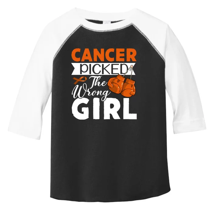 Leukemia Picked The Wrong Girl Toddler Fine Jersey T-Shirt