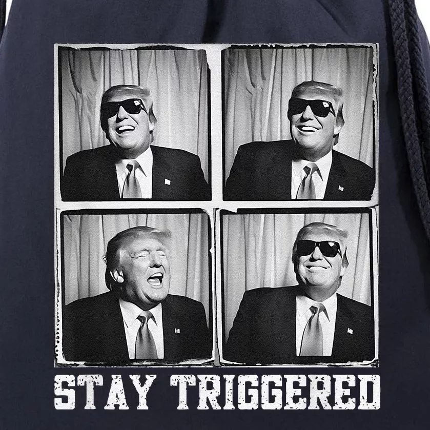 Laughing President Trump Photobooth Stay Triggered Drawstring Bag