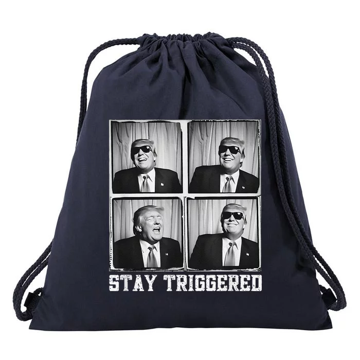 Laughing President Trump Photobooth Stay Triggered Drawstring Bag