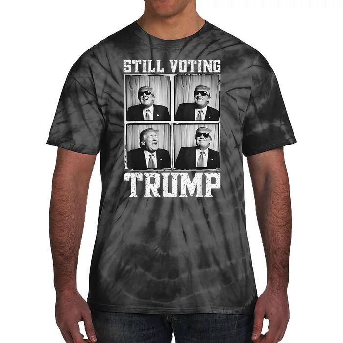 Laughing President Trump Photobooth Still Voting Trump Tie-Dye T-Shirt