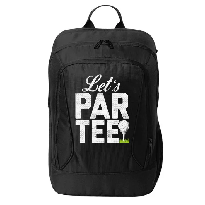 Let's Par Tee Golf Ball With Tee Pin Funny Golf Club City Backpack