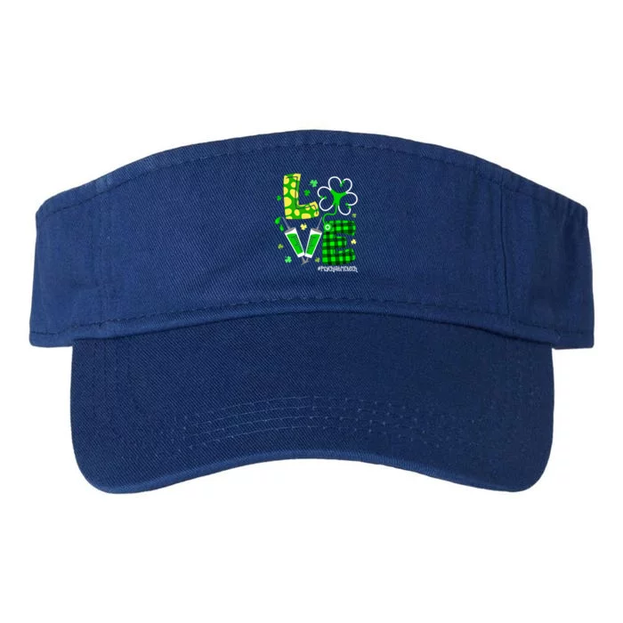 Love Psychiatric Tech Life Lucky Tech Patricks Day Shamrock Gift Valucap Bio-Washed Visor