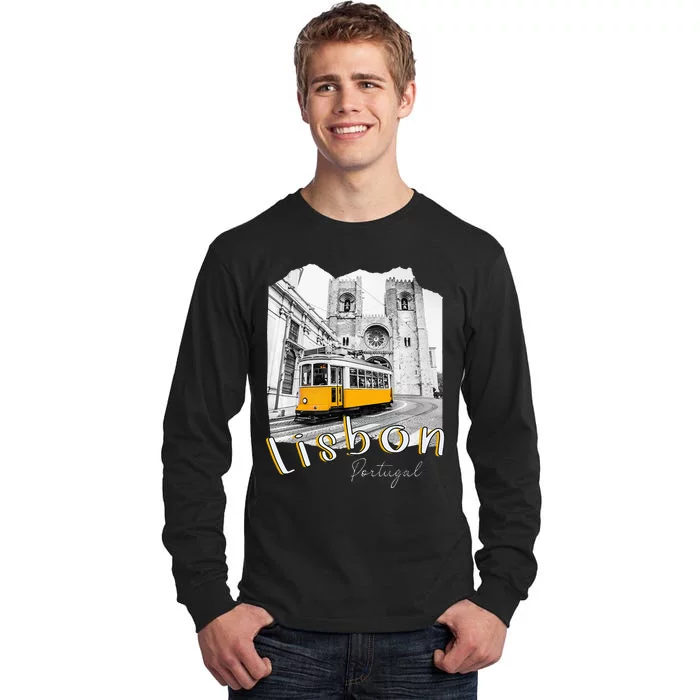 Lisbon Portugal Tram Portuguese Souvenirs Lisboa Lisbon City Tall Long Sleeve T-Shirt