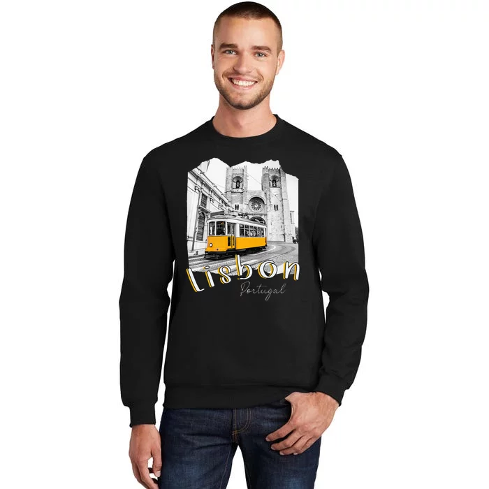 Lisbon Portugal Tram Portuguese Souvenirs Lisboa Lisbon City Tall Sweatshirt