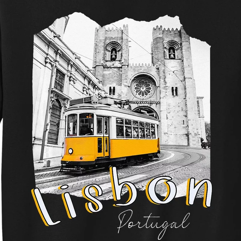 Lisbon Portugal Tram Portuguese Souvenirs Lisboa Lisbon City Tall Sweatshirt