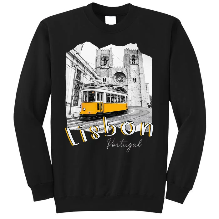 Lisbon Portugal Tram Portuguese Souvenirs Lisboa Lisbon City Tall Sweatshirt