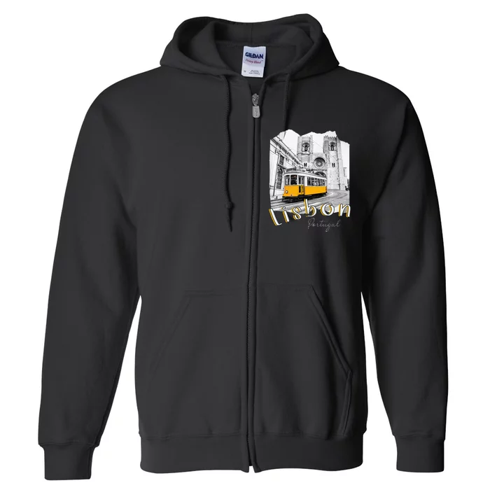 Lisbon Portugal Tram Portuguese Souvenirs Lisboa Lisbon City Full Zip Hoodie