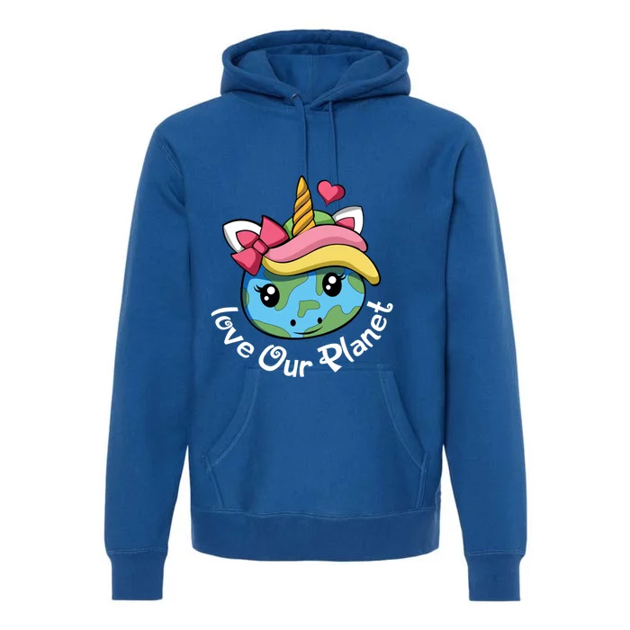 Love Planet Unicorn World Planet Hour Day Earth Cool Gift Premium Hoodie