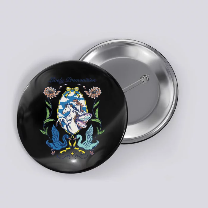 Lively Premonition Unicorn Button