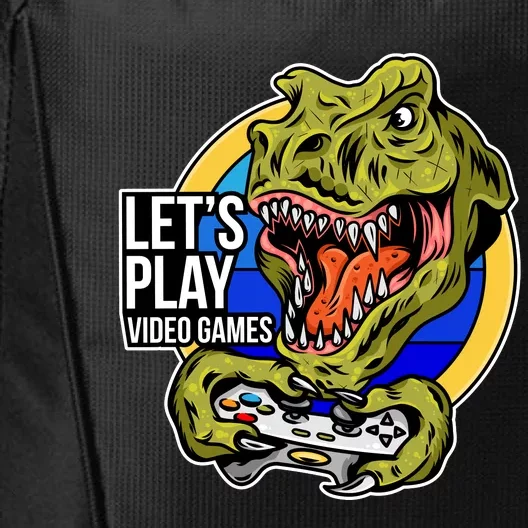 Lets Play Video Games T Rex City Backpack