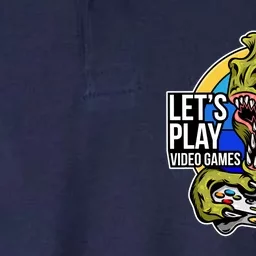 Lets Play Video Games T Rex Softstyle Adult Sport Polo