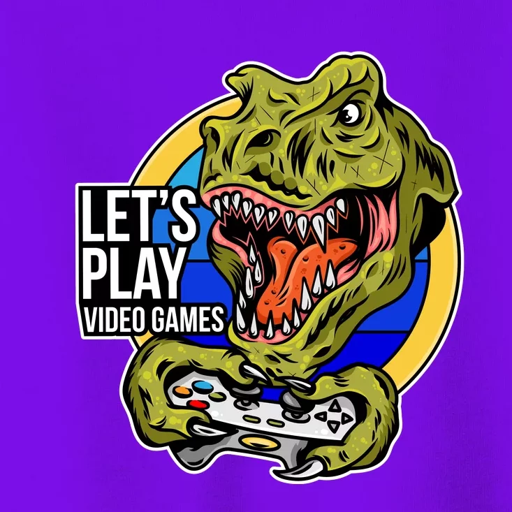 Lets Play Video Games T Rex Toddler T-Shirt