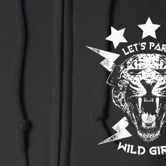 Lets Party Wild Girl Leopard Animal Full Zip Hoodie