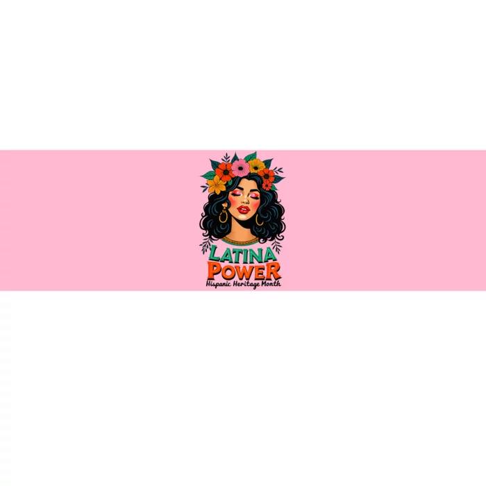 Latina Power Wo Hispanic Heritage Month 2024 Flowers Bumper Sticker