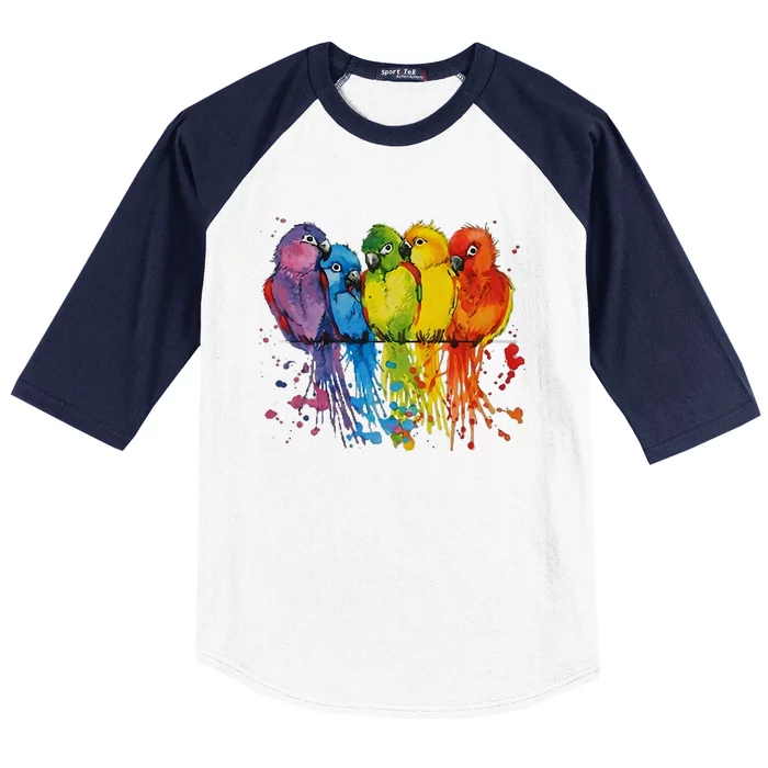 Love Parrot Women Parrot Lovers Baseball Sleeve Shirt