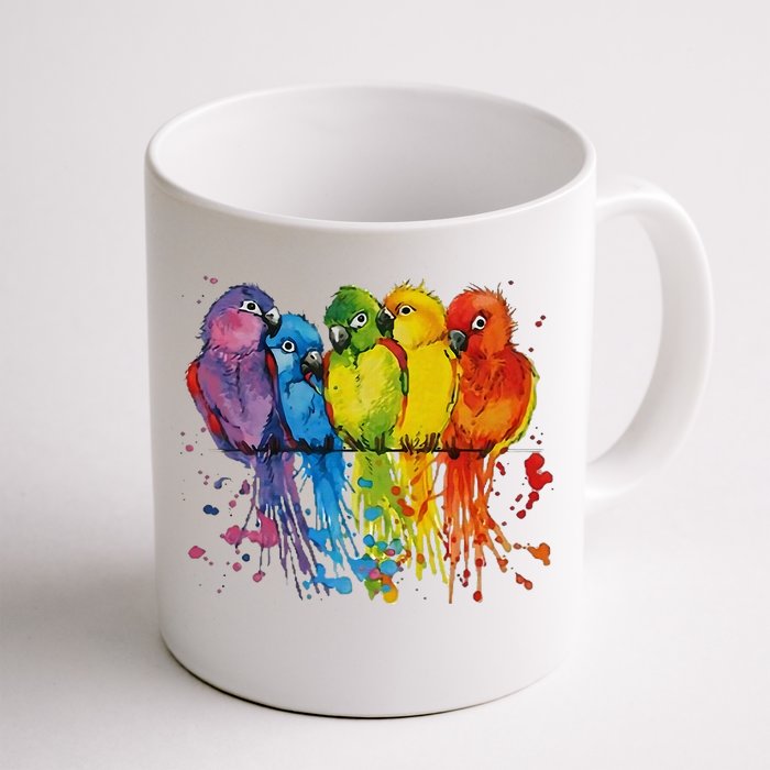 Love Parrot Women Parrot Lovers Front & Back Coffee Mug