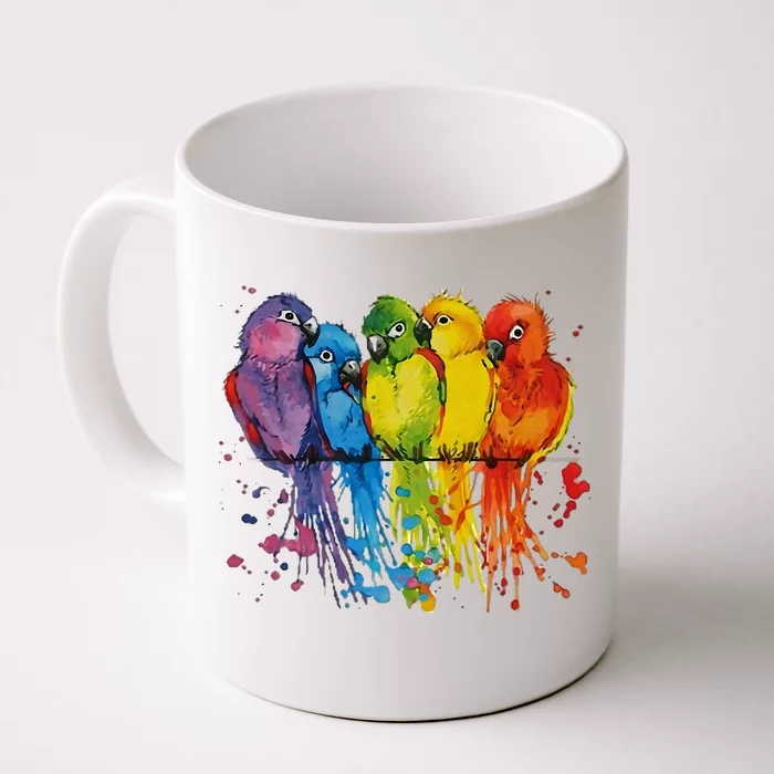 Love Parrot Women Parrot Lovers Front & Back Coffee Mug