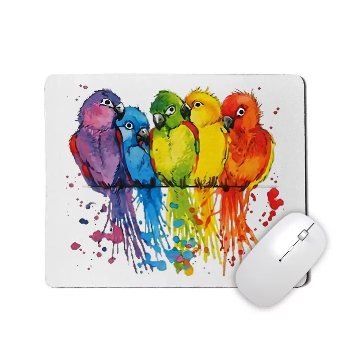 Love Parrot Women Parrot Lovers Mousepad