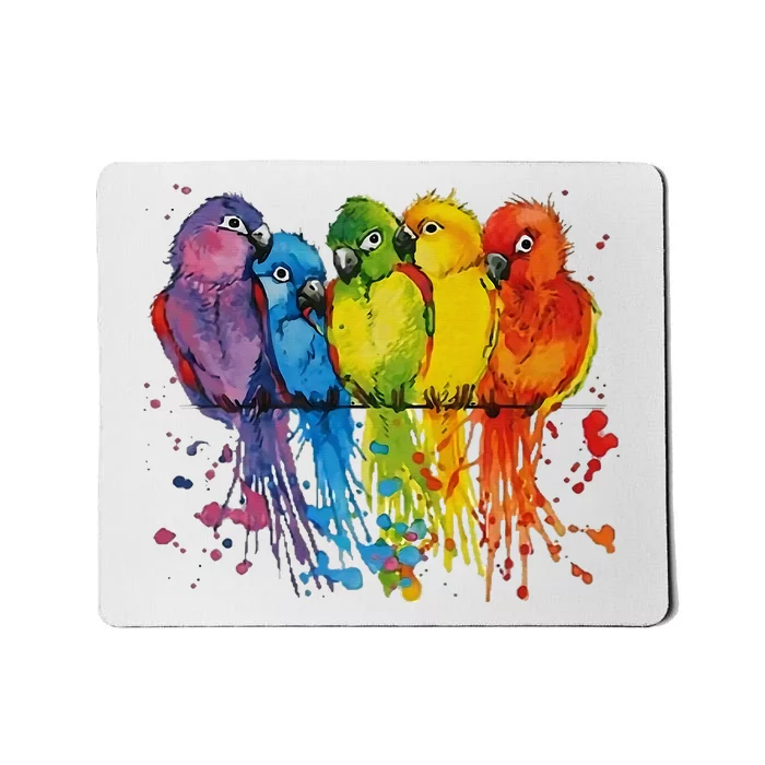 Love Parrot Women Parrot Lovers Mousepad