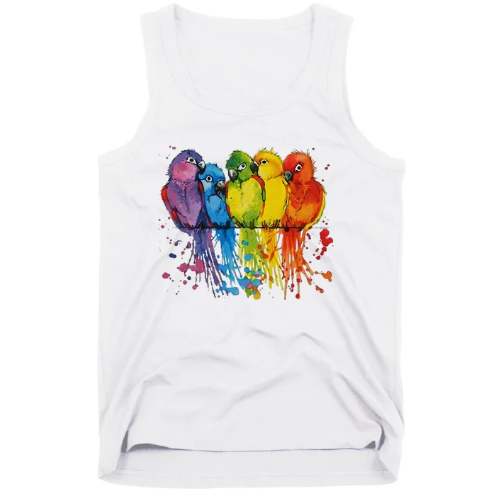 Love Parrot Women Parrot Lovers Tank Top