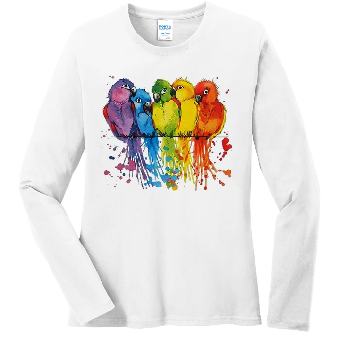 Love Parrot Women Parrot Lovers Ladies Long Sleeve Shirt