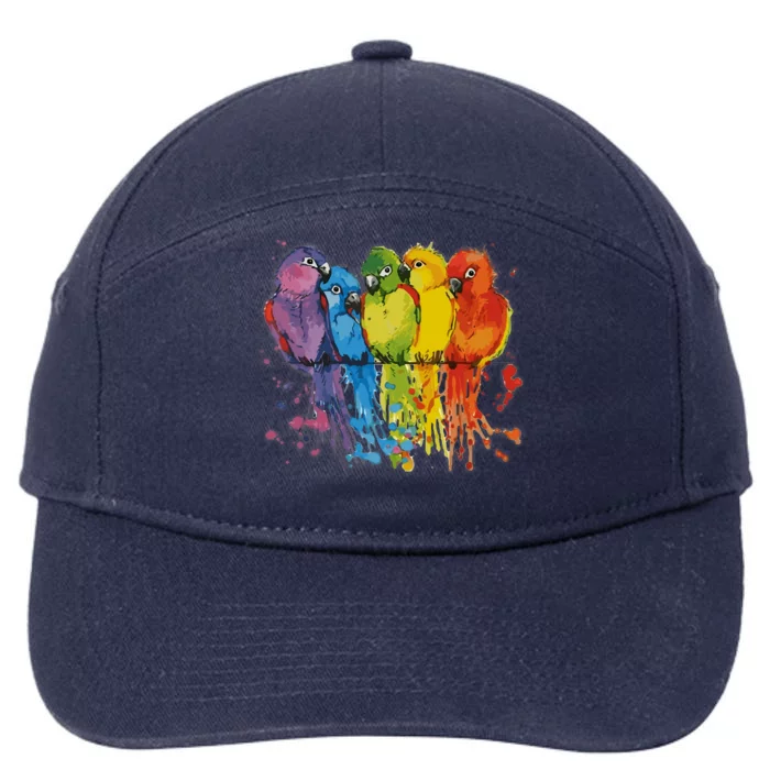 Love Parrot Wo Parrot Lovers 7-Panel Snapback Hat