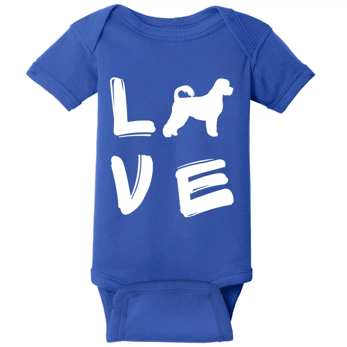 Love Portuguese Water Dog Gift Baby Bodysuit