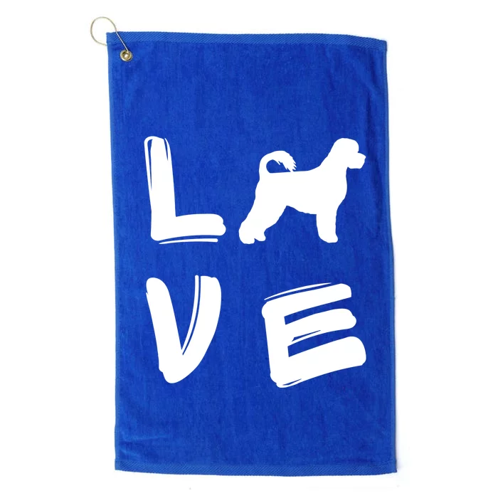 Love Portuguese Water Dog Gift Platinum Collection Golf Towel