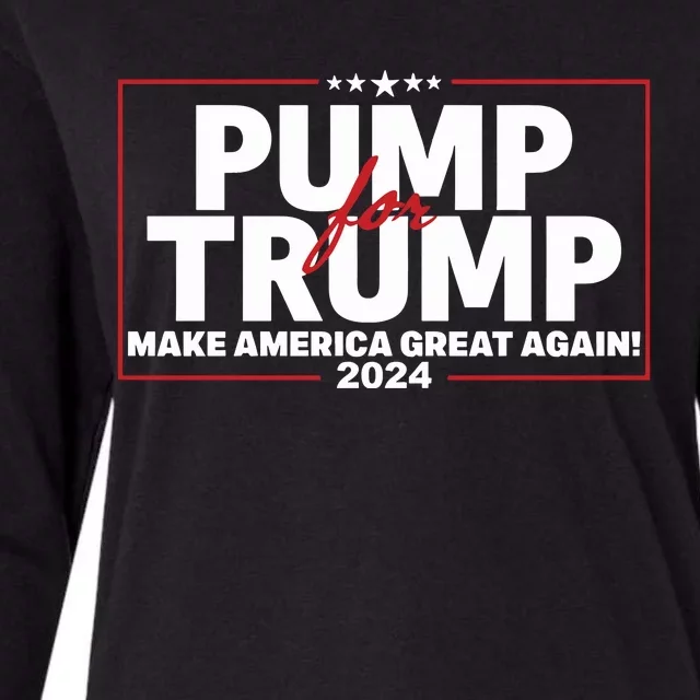 Lil Pump Wearing Pump For Trump America Great Again 2024 Womens Cotton Relaxed Long Sleeve T-Shirt