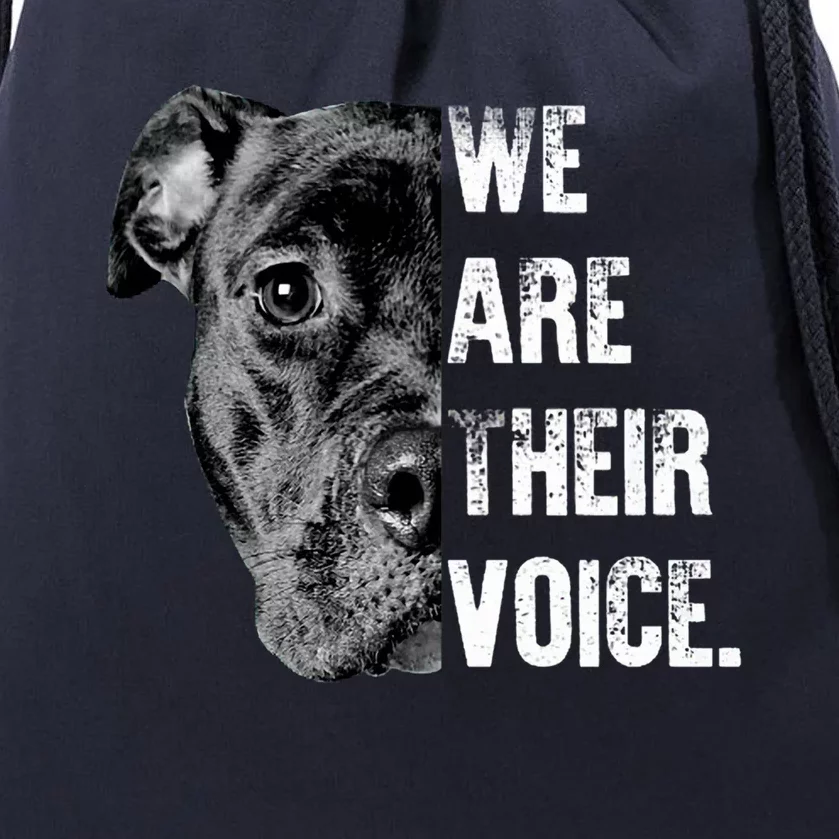 Love Pitbull We Are Their Voice Gift Drawstring Bag