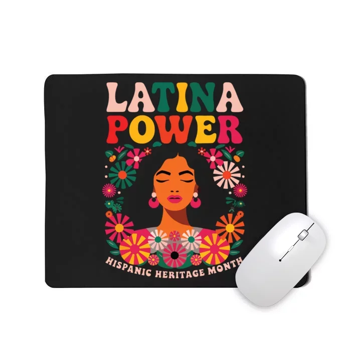 Latina Power Women Hispanic Heritage Month Flowers Mousepad