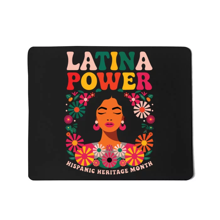 Latina Power Women Hispanic Heritage Month Flowers Mousepad