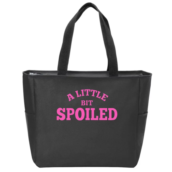 Light Pink Women A Little Bit Spoiled Zip Tote Bag