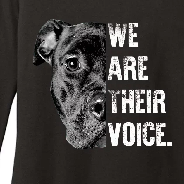 Love Pitbull / We Are Their Voice Meaningful Gift Womens CVC Long Sleeve Shirt