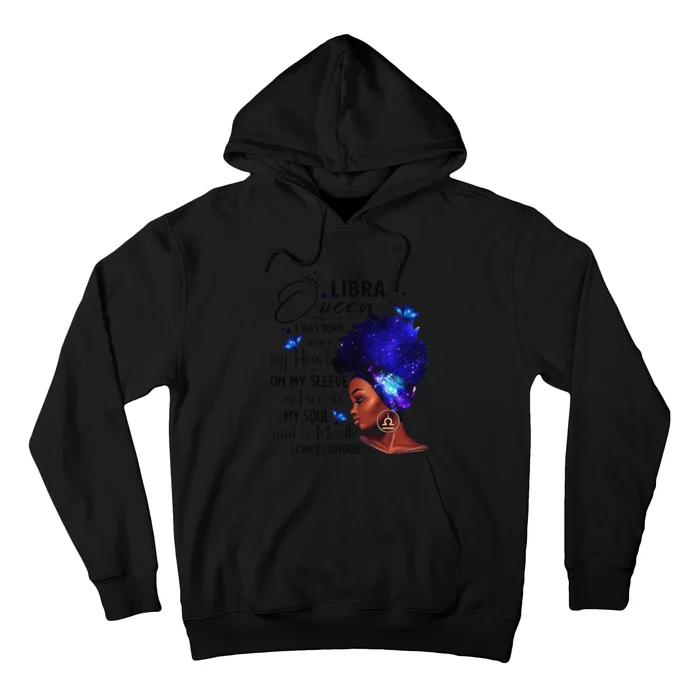 Libra Queen Afro Melanin Birthday Gift For Black Wo Hoodie