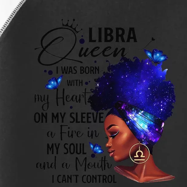 Libra Queen Afro Melanin Birthday Gift For Black Wo Toddler Fine Jersey T-Shirt